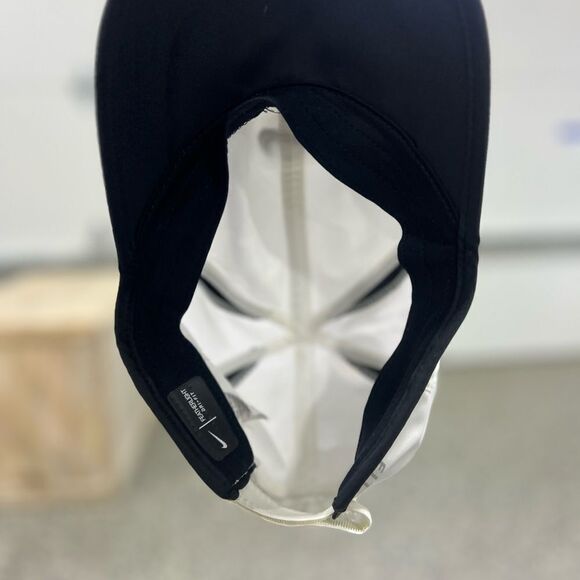 Nike black and white te baseball cap hat golfing tennis hat dri fit - Picture 3 of 5